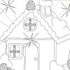 Kid's coloring: Sweet House
